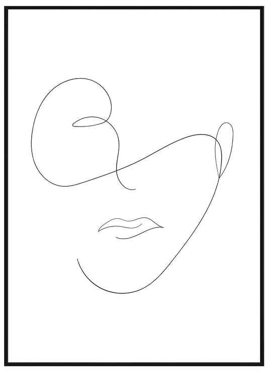 Lineart Gesicht Unisex - Avem